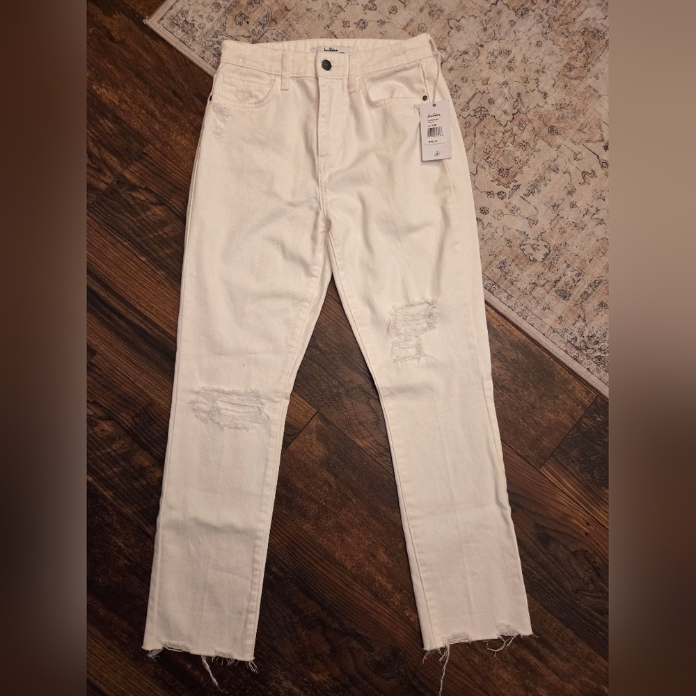 Sam Edelman White Stiletto Straight Jeans